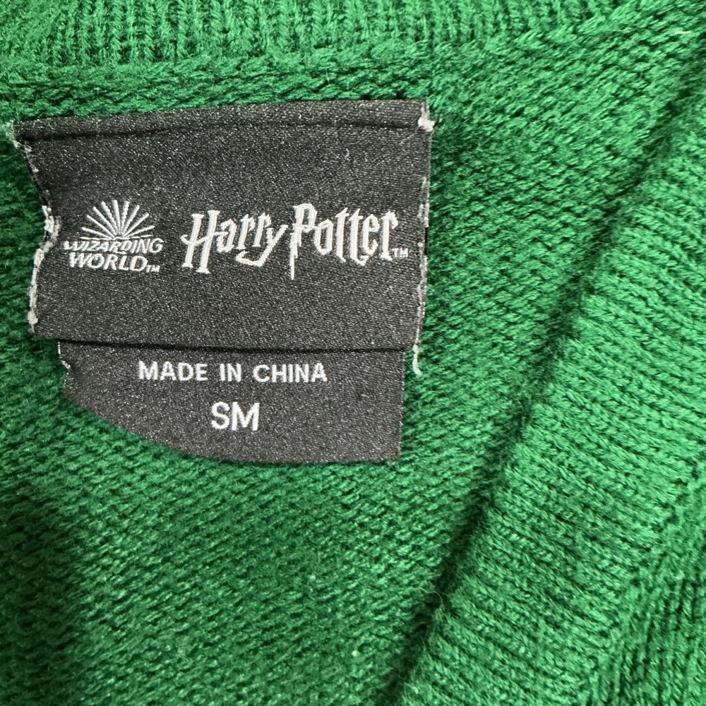 Harry Potter Slytherin Women Open Cardigan, Green, Size Small - Picture 4 of 9